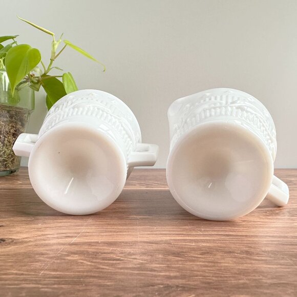 Milk Glass Sugar & Creamer Set by Fostoria - Picture 5 of 13